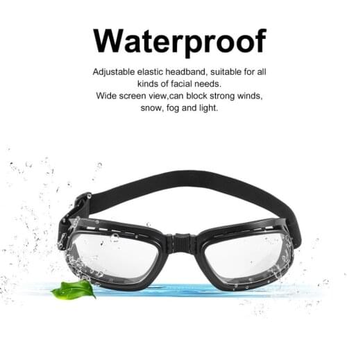 Foldable Vintage Motorcycle Glasses Windproof Goggles Ski Snowboard Glasses Off Road Racing Eyewear Dustproof Goggles