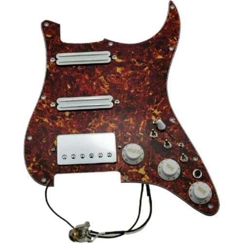 Strat Guitar Pickups Humbucker Pickup Prewired loaded Pickguard Guitar Alnico 5 HSS Wiring Harness Push-Pull Single Cut Set