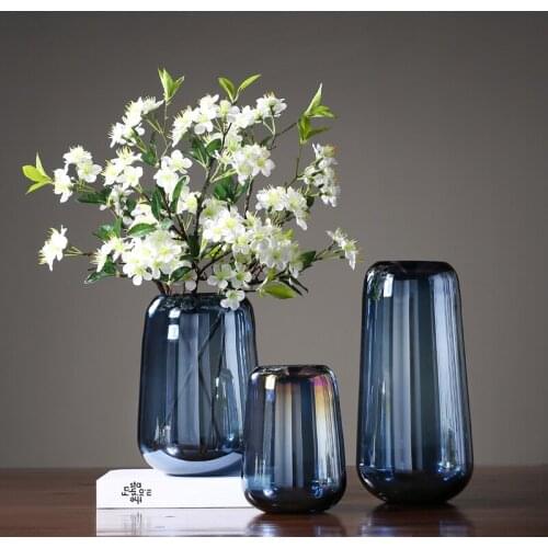 Northern European Vase Decoration Living Room Flower Arrangement Glass Hydroponic TV cabinet home decoration