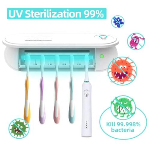 Ultraviolet UV Toothbrush Holder Sterilizer USB Charging Automatic Wall Mounted Dispenser with Drying for Bathroom Electric XY07