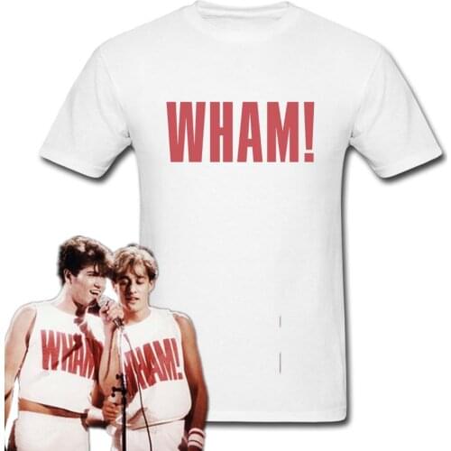 WHAM As worn by George Michael Vintage T-Shirts Funny T Shirt 100% Cotton Tee USA SIZE