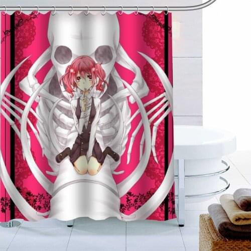 100% Polyester Fabric Custom Inu x Boku SS Anime Girl Shower Curtain Modern Bathroom Curtain Waterproof With Hook Bath Curtain