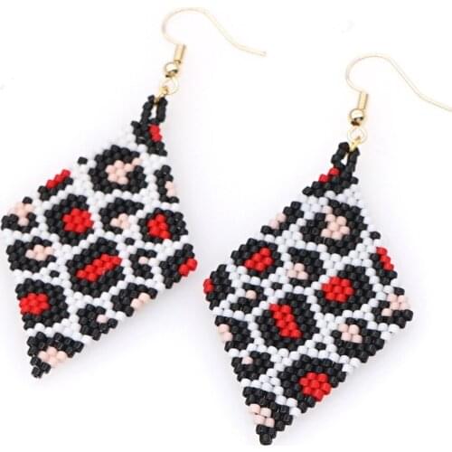Go2Boho Leopard Earring for Ladies Fashion Miyuki Bead Jewelry Hanging Jewellery Drop Dangle Earrings 2020 Trend Pendientes Gift
