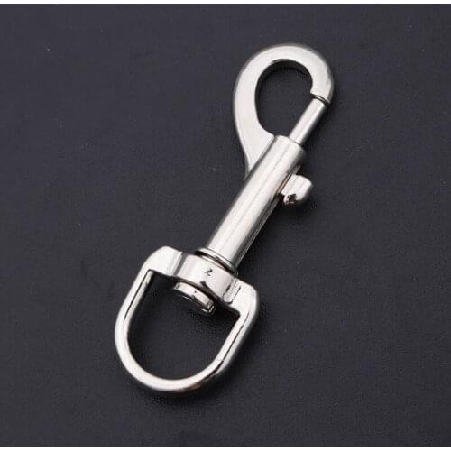 1Pcs 83mm Zinc Alloy Round Eye Swivel Snap Hook Keychain Dog Chain Collar Snap Strap Belt Clasp Clip Buckle
