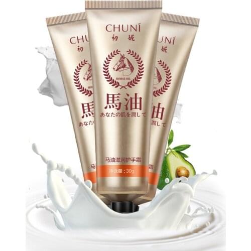 1pc Hand Cream Anti-Aging Horse Oil Dry Skin Care Peeling Whitening Repair Tool Hand Cream Korea Improve Dry Brighten Skin TSLM1