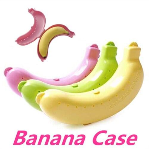 1pcs New Fruit Accessories Banana Protector Box 3 Colors 1 PC Portable Lunch Container Plastic Banana Guard Protector