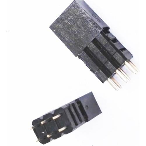 10pcs 2.54mm 2X3P Dual Female Header Straight Plastic Height 16.3mm double row Gold-plated