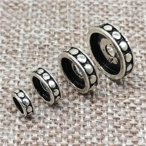 925 Sterling Silver Round Tire Spacer Bead 5mm 7mm 9mm 11mm for Bracelet Necklace