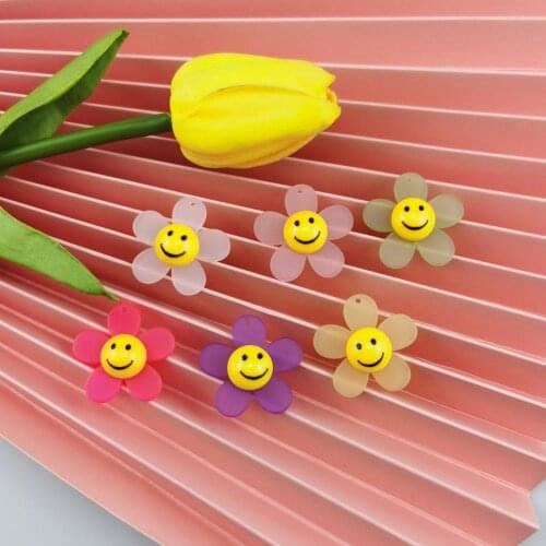10pcs Kawaii Resin Little Daisy Sun Flower Charms Pendants For DIY Decoration Earrings Key Chains Fashion Jewelry Accessories