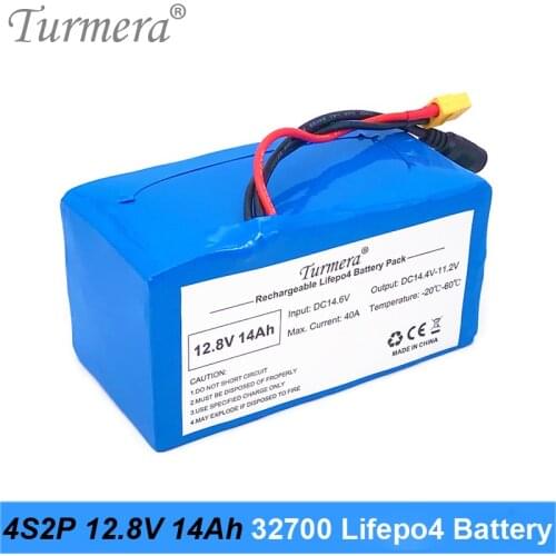 12.8V 7Ah 4S1P 32700 Lifepo4 Battery with 4S 40A BMS Balancing for Electric Boat and Car Uninterrupted Power Supply 12V Turmera