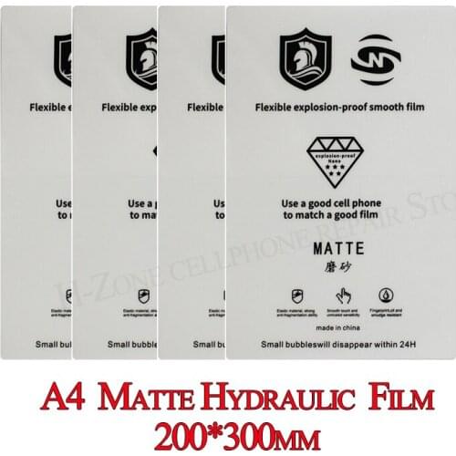 20pcs A4 Hydraulic Matte Flexible Film For IPad Front Screen Protector Ultra thin Anti Fingerprint sheet For any cutting machine