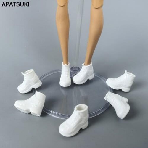 5pair/lots Random Color Casual Sports Shoes For Barbie Doll High Heeled Boots Accessories Shoes for 1/6 BJD Doll Kid Toy