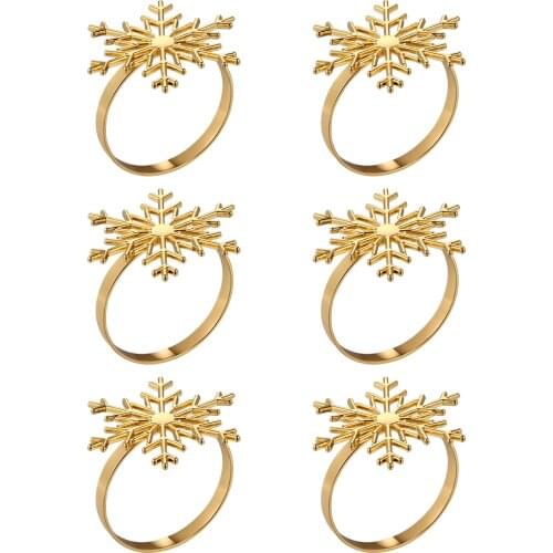 6Pcs Napkin Buckles Napkin Decorations Convenient Creative Napkin Clasps Napkin Clips for Kitchen Restaurant for Bar Party