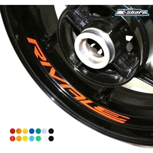 8 X custon inner rim decals wheel reflective Stickers stripes FIT RIVALE