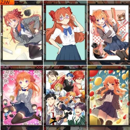 Gekkan Shoujo Nozaki-Kun Sakura Chiyo Anime Diamond Painting Diamond Mosaic Cross Stitch Kits Full Diamond Embroidery Room Decor
