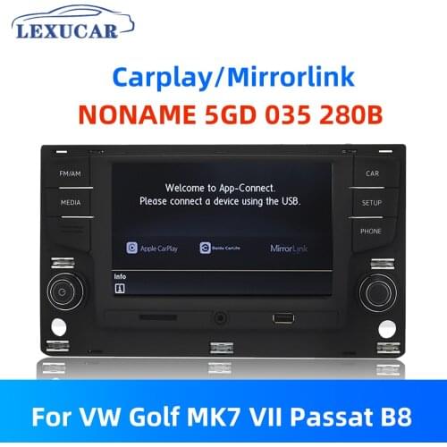 Lexucar NONAME MIB Car Radio Carplay Navigation MirrorLink Vehicle Status 5GD 035 280B For VW Golf 7 MK7 Passat B8 5GD035280B