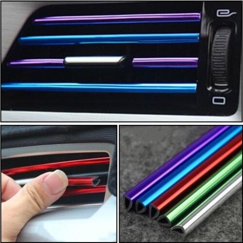 10Pcs/Set Car-styling Plating Air Outlet Trim Strip Car Decor for BMW F10 BMW F30 E90 Etc Most Model Car Accessories Interior