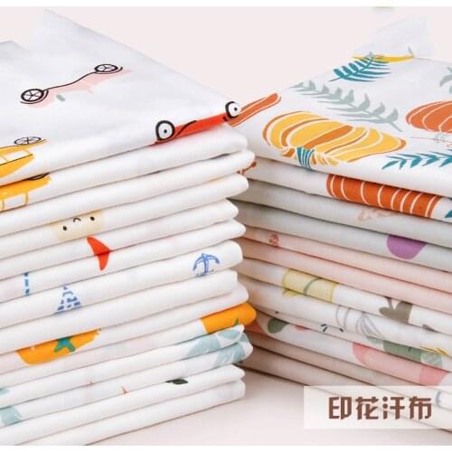 Cotton knitted fabric Cartoon single jersey fabric DIY sewing baby cotton clothing making fabric by half meter 50*190cm