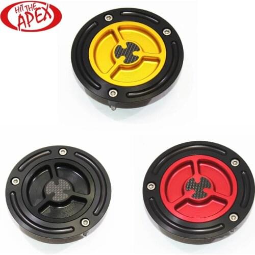 Motorcycle CNC Aluminum Carbon Fuel Tank Gas Cap for SUZUKI GSXR 600/750 2004-2017 & GSXR1000 2003-2017 Keyless Gas Cover