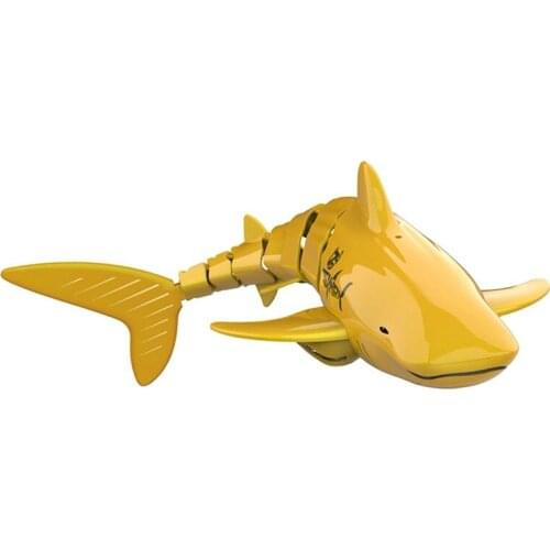 2.4G RC Golden Shark Boat Robot Simulation Waterproof Electronic Remote Control Swimming Shark Toys for Children