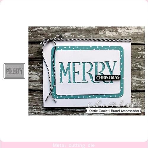 MERRY type Frame Metal Cutting Dies for DIY Scrapbooking Photo Album Decorative Embossing Paper Card Crafts Die Cut 2019