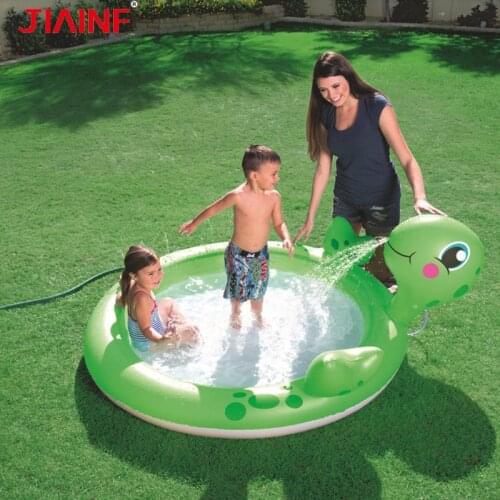 Cute Turtle Swimming Pools Inflatable Fountain Fun Lawn Games Children Paddling Pool Summer Outdoor Water Party Accessories