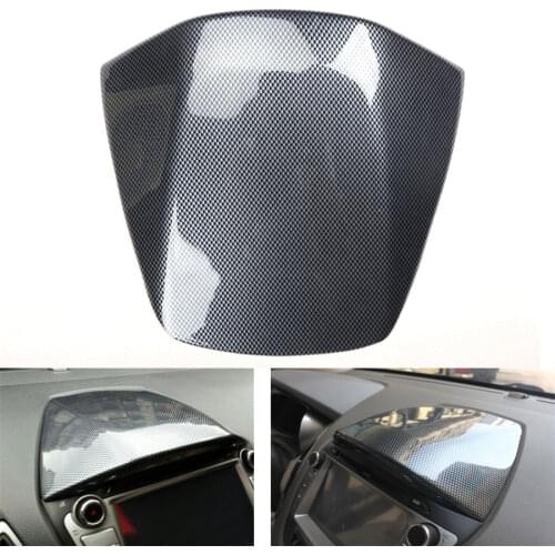 YAQUICKA New Carbon Fiber Style Car Console Instrument GPS Navigation Upper Cover Trim Styling For Hyundai IX35 2010-2015
