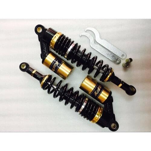 7MM+7.5MM spring 340mm RFY motorcycle air SHOCK ABSORBERS for Scooter Gokart Moped Quad ATV Dirt Street Bikes 150cc-750cc Gold