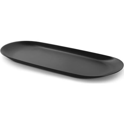 Stainless Steel Oval Tray 23X9.5x1cm Multi-color Metal Serving Tray for Food Aromatherapy Candle Tool Bathroom Kitchen JA55