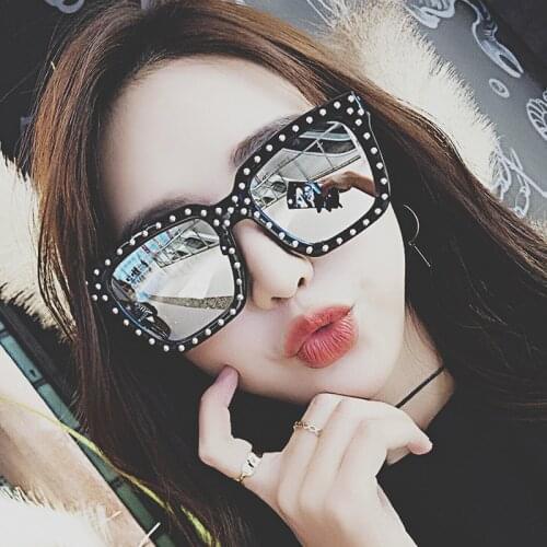 Punk Rivet Retro Fashion Oversized Sunglasses for Men Women Brand Designer Sun Glasses Unisex Eyewear Eye Glasses Shades UV400