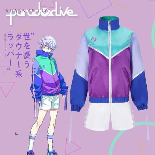 Sports Suit Paradox Live Cozmez Cosplay Costume Nayuta Yatonokami Halloween Carnival Coat Shorts Stocking Adult Women Top
