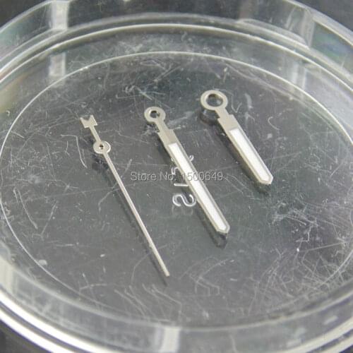 White Silver watch hands green luminous hands fit for miyota 8215,8205,82 series,MINGZHU dg3804,2813automatic movement