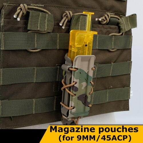Tactical Pistol 9MM / 45ACP Pouches Military Airsoft Pistol Rifle Molle Mag Pouch Outdoor Hunting Shooting Belt Magazine Pouches