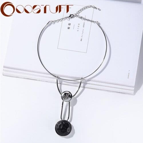 Vintage Neck Chokers Necklace Trend Geometric Suspension Pendants 2021 Fashion Decorative Jewelry for Women Unusual Accessories
