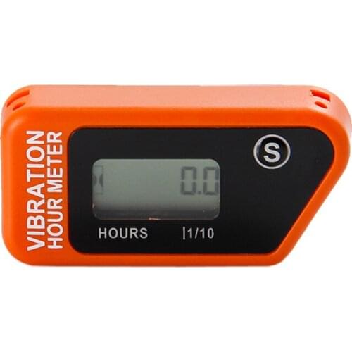 Resettable LCD Wireless Vibration Hour Meter For chainsawbike dirt quad bike lawn mower snowmobile ATV marine.10pieces/lot