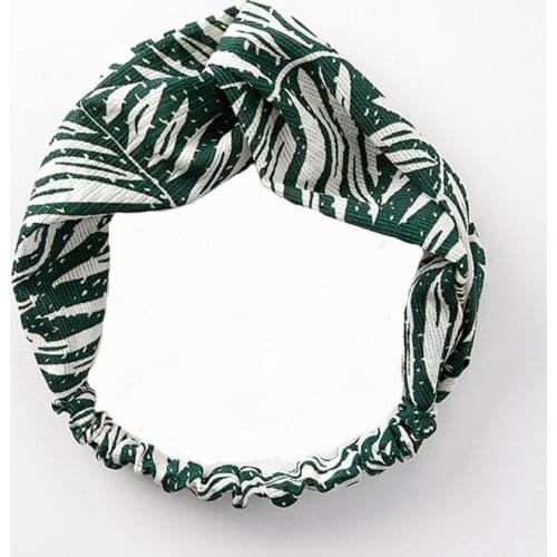 Hot Sale Headwear Floral Leaf Print Bowknot Headband Turban Women Playful Hair Bands For Women Hair Accessories Party Headdress