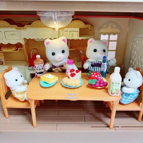 1/12 Miniature Dollhouse Furniture Accessories Critters Plush Dolls Reindeer Family Kitchen bathroom living room Girl Christmas