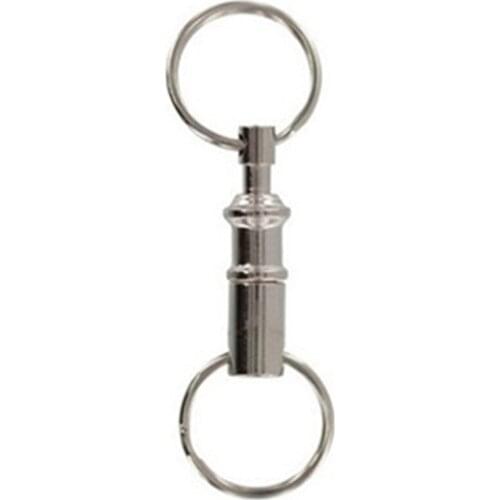 Double-Head Detachable Key Ring Hanging Padlock Edc Outdoor Equipment Metal Quick Release Key Holder Carabiner Climbing Locking