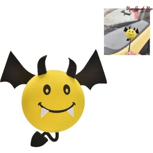 1 Pcs Yellow Devil Antenna Topper Eva Decorative Car Topper Balls Car Inner Accessories