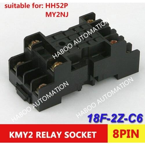 10pcs/lot 8pins small size automotive Relay socket KMY2 for HR705-2Pseries relay switch safety intermediate relay socker