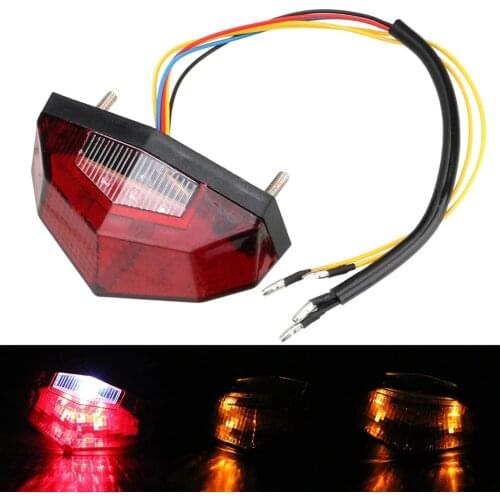 12V LED Motorcycle Brake Tail Turn Signal Indication Lamp Integrated Light