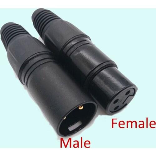 3Pin XLR Male to Female Microphone Extension Cable Plug MIC Audio Socket Connector Mount Adapter