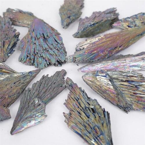 500g Natural Stones Black Tourmaline Plating Colors Mineral Energy Stones Home Decor