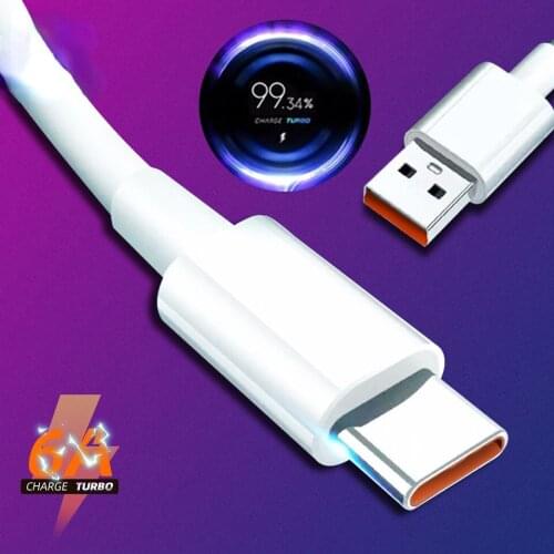 6A USB tipo c para Huawei mate 40 P40 p30 pro Honor de Cable de carga rápida de 2M para Xiaomi Redmi Nota 7 8 Pro 8A 6a Cable de