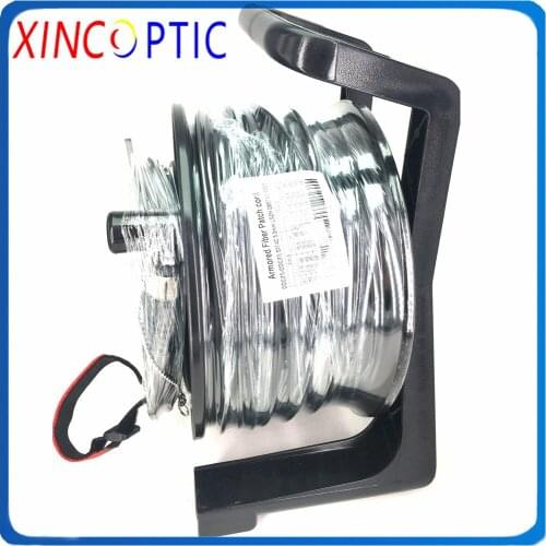 100M,SM,8C,G657A,LSZH TPU Jacket,ODC Round Male to ODC Plug Type Armored Fiber Optic Patch Cord Cable With PCD235 Protable Reel