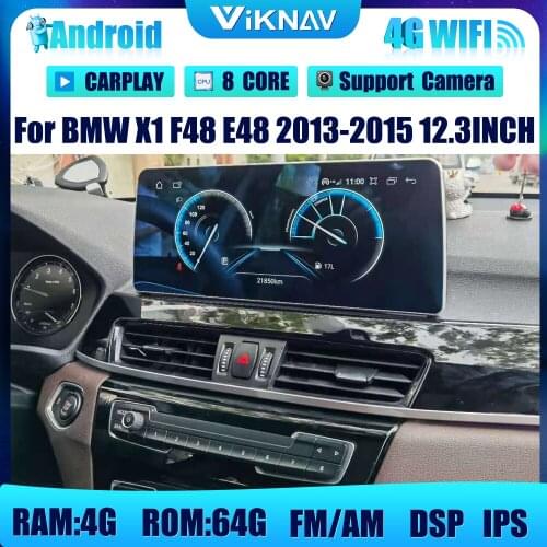 12.3 inch Android 10.0 Car Radio For BMW X1 F48 E48 2010-2012 GPS Navigation Car Original car without screen tereo Carpla