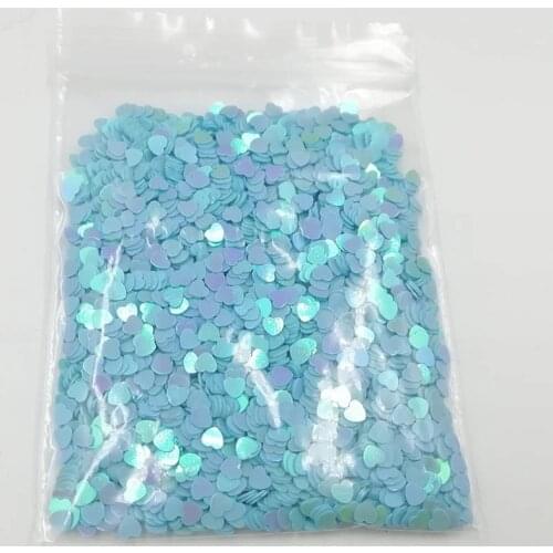 100g 3mm Solid Heart PVC Sequin Glitter Sparkle for Acrylic UV nail, Nail Art Paillettes Decoration Slime Diy Supplies