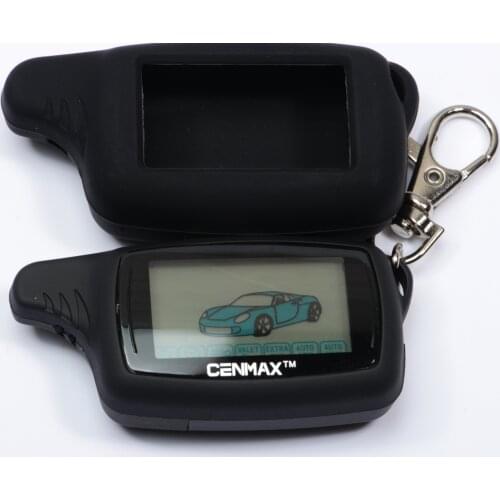New CENMAX ST 8A +8A Silicone Case Two way LCD Keychain with Remote Control for Car Security CENMAX ST 8A Two-way LCD Keychain
