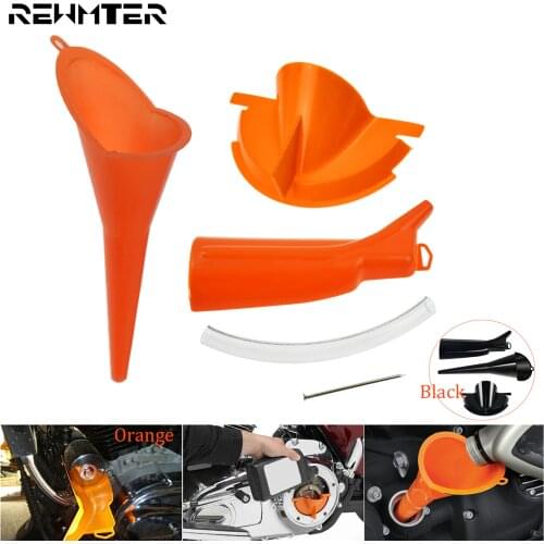 3PCS Motorcycle Crankcase Fill Funnel+Primary Case Oil Fill Funnel+Oil Filter Funnel For Harley Touring Sportster Dyna Softail