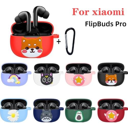 For Xiaomi Mi Flipbuds Pro Case Cartoon funny Non-slip Silicone Protect Earphones Cover for Flipbuds Pro Headphones Case